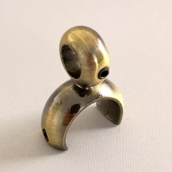 Karnizo laikiklis MINI, metalinis, send. aukso sp., Ø19 mm, 2 vnt.
