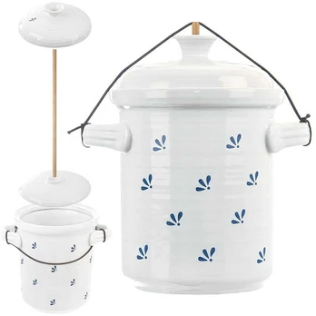 Keraminis puodas, baltas 2,5 l
