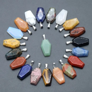 Karstelis, pakabukas, Tiger Eye Stone (1pc)