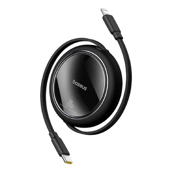 Baseus Baseus Free2Pull ištraukiamas USB-C / Lightning kabelis 20W 1m - juodas