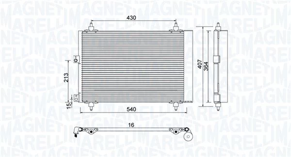 Kondensatorius, oro kondicionierius MAGNETI MARELLI 350203920000