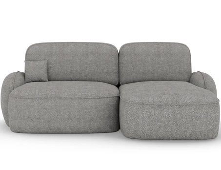 Tesalia corner sofa with sleeping function and storage compartment, dark grey bouclé, left-hand side, Modern, Gray