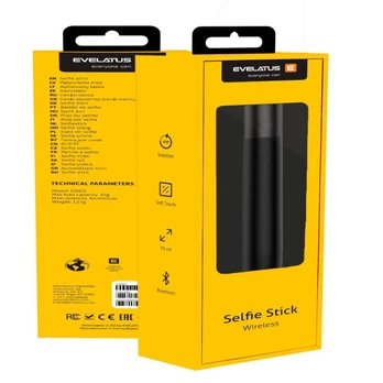 Evelatus – „Selfie Stick Monopod ESS02 Bluetooth Black“.