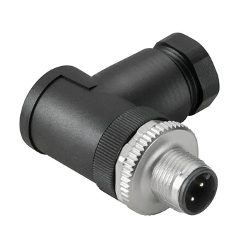 M12 kištukas 5pin, kampu, 6-8mm kabeliui, IP67