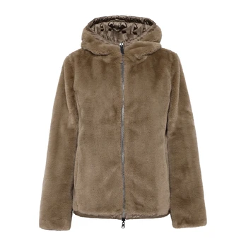 Paltas moterims, Ruda, Fluffy jacket