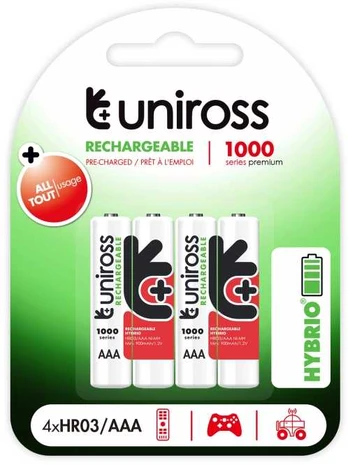 Uniross Batteries Uniross AAA 1000 NiMh