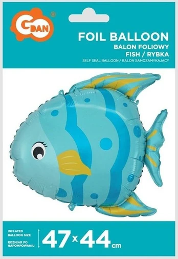 Folinis balionas figūrinis GoDan Fish, mėlyna sp.