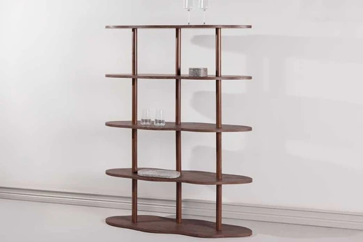 Venture Design Knygų spinta Moln 105x30x140 cm Mocca MDF