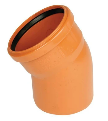 PVC lauko kanalizacijos alkūnė WAVIN DN110, 30°