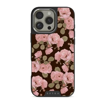 Desert Rose - iPhone 16 Pro Case, Elite Dark (MagSafe) / Silver