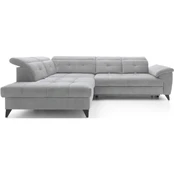 Kampinė sofa Inferne, šviesiai pilka kaina
