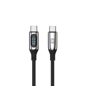 Kabelis OEM LCD USB Type-C, USB Type C, 1 m, juoda