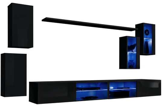 Sekcija Switch XXV su LED apšvietimu, juoda