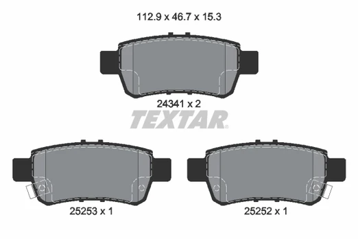 TEXTAR 2434101 Brake pad set