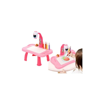 Lean Toys Mini Projektorius Robot Table 2in1 Accessories Rožinė