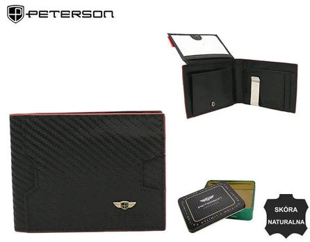 Natūralios odos piniginė vyrams Peterson PT229