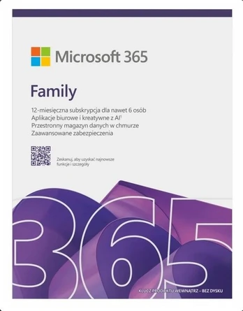 Microsoft M365 family pl 1y 6u win/mac ep2-32382