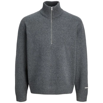 Megztinis vyrams, Gray, Norrebro knit half zip