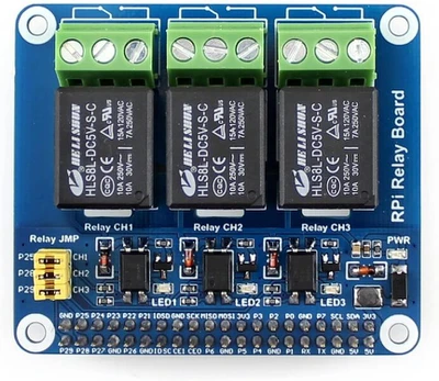 Waveshare Raspberry Pi galios relės plokštė Raspberry Pi išplėtimo plokštės modulis, skirtas Raspberry Pi A+/b+/2b/3b