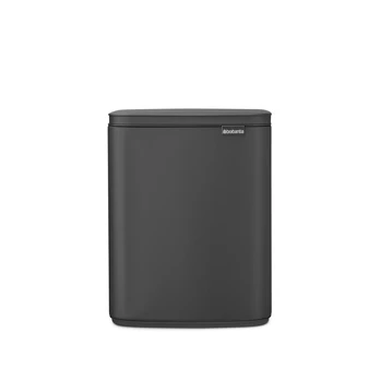 Brabantia Bo Waste Bin, 12L - Mineral Infinite Pilkas