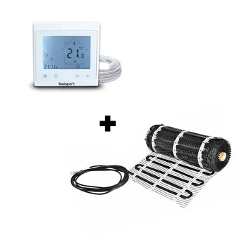 Grindinio šildymo tinklelis Warmset BLACK, 150W + programuojamas termostatas Feelspot WTH51.36 NEW,3 m²