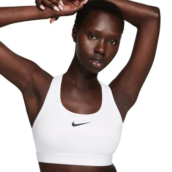 Nike Swoosh Medium Support sportinis liemenėlė, balta, DX6821 100