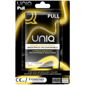 UNIQ - PULL LATEX FREE CONDOMS WITH STRIPS 3 UNITS kaina