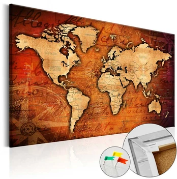 Artgeist Kamštinis paveikslas - Amber World [Cork Map]