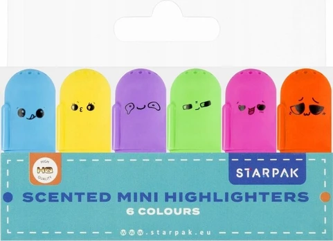 Mini žymekliai kvapnūs 6 spalvos Starpak