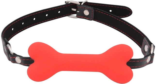 Burnos kaulas Bone Gag, raudona