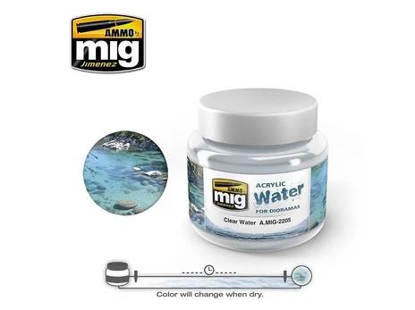 AMMO by MIG Jimenez AMMO MIG - Akrilinis vanduo CLEAR WATER, 250ml, 2205