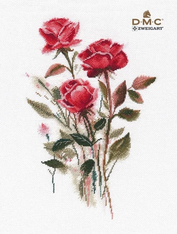 Oven Cross stitch kit Roses S1392