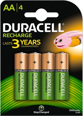 Kraunami elementai DURACELL AA, 1300 mAh, 4 vnt.