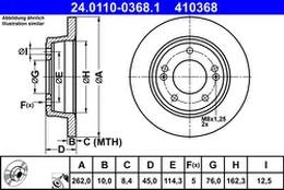 ATE 24.0110-0368.1 Brake Disc