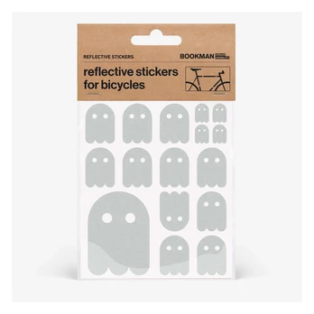 BOOKMAN Reflective Stickers for Bicycles, Baltas Ghost