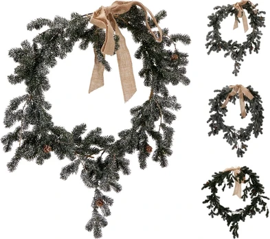Christmas wreath Bow. 50 mm. žalias col.