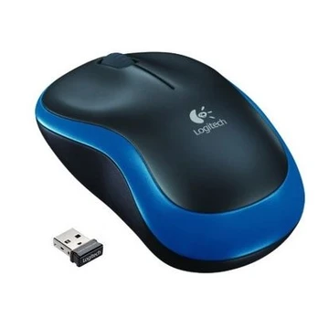 Pelė belaidė Logitech M185 USB (910-002239), juoda/mėlyna