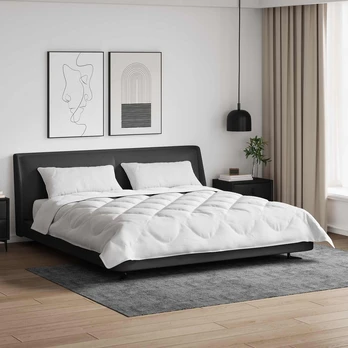 Antklodė su pagalvėmis Argyle 3 pcs Balta 260 x 220 cm Mikropluoštas