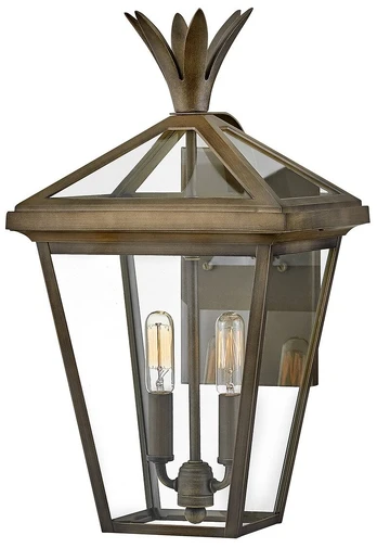 Sieninis lauko šviestuvas Elstead Lighting Palma, 40W, E14, IP44, bronzos, 25.4 cm x 45.7 cm