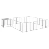 Voljeras šunims, sidabrinės spalvos, 20,57 m², plienas kaina
