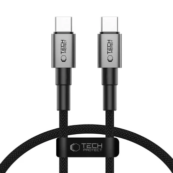 Pilkas USB-C - USB-C PD60W / 3A 25cm laidas "Tech-Protect Ultraboost DNA"