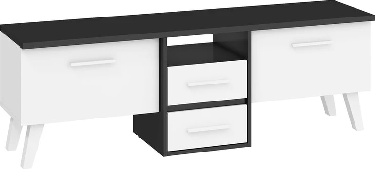 TV staliukas Nordis 2D2S, juodas/baltas