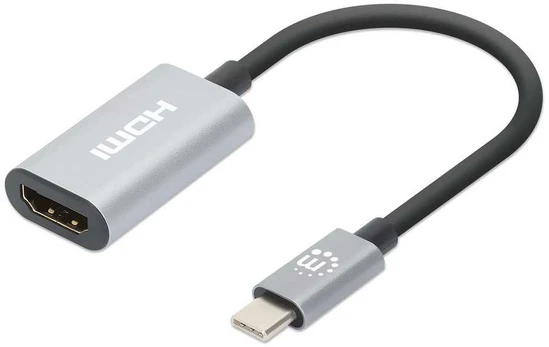 Adapteris USB Manhattan 153973 USB-C - HDMI Sidabrinė (153973)