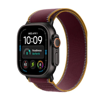 Apple Watch Ultra 4 49mm Black (Red Nylon Strap M/L)