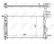 Variklio radiatorius NRF NRF 54718