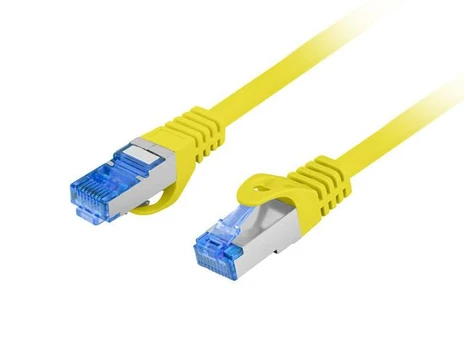 PATCHCORD KAT.6A S/FTP LSZH CCA 0,25M Geltonas FLUKE PASSED LANBERG