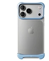 Arc Pulse - hliníkový ochranný rám na iPhone 18 Pro, matný světle modrý