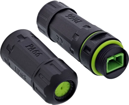 InLine optinio pluošto mova SC IP68 2x lizdas SC Outdoor M20