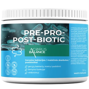 Skaidulos su gerosiomis bakterijomis ACORUS BALANCE PRE-PRO-POST-BIOTIC, 350 g