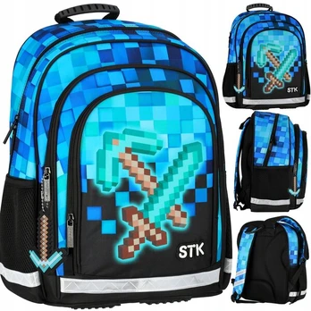 Mokyklinė kuprinė Pixel Blue, 23 l